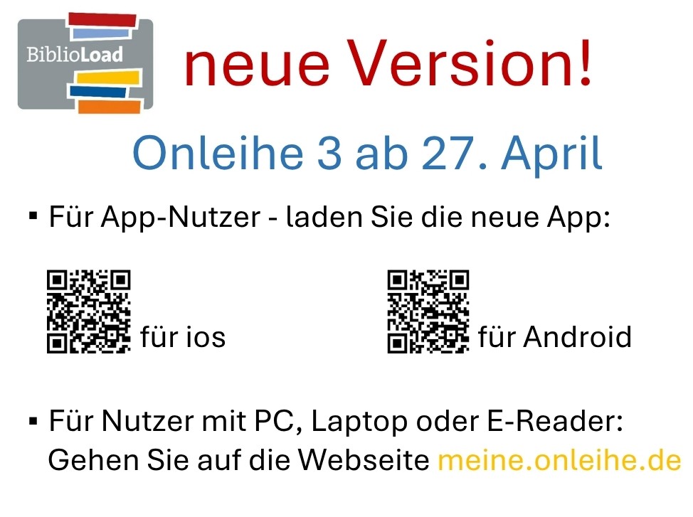 Onleihe 3 ab 27 April 